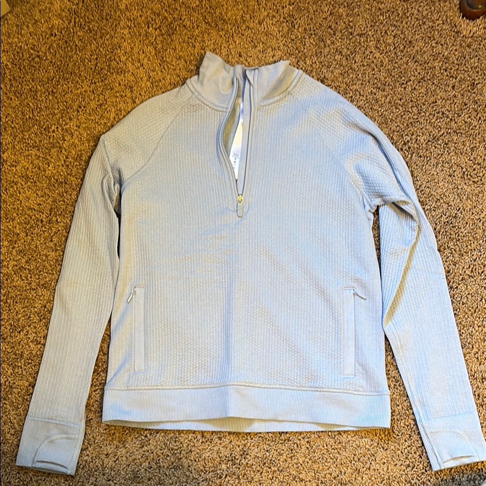 Lululemon Athletica Light Blue Engineered Warmth Half Zip - Picture 5 of 10